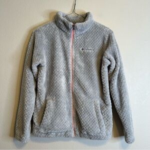 Columbia kids Fire side Sherpa full zip Jacket grey size L